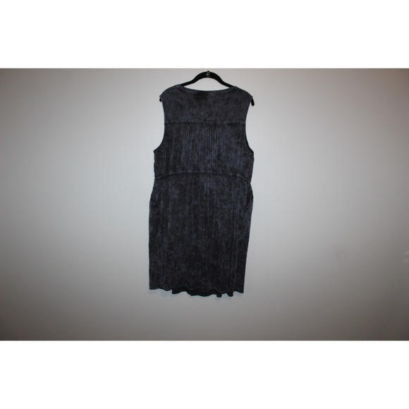 Torrid Mini Challis Zip Front Shirt Dress Tie Dye Gray Plus Size 2 2X Grunge - Picture 9 of 13